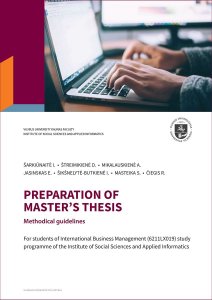 Preparation of Master’s Thesis. Methodical Guidelines